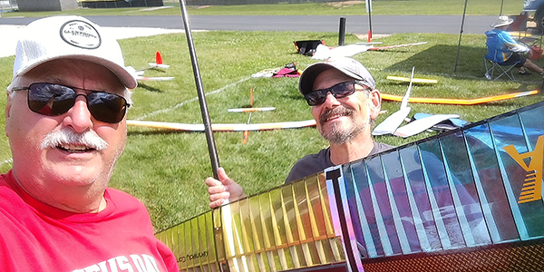 Wally, the illustrious RC Soaring CD, and the author, of MN, with his AVA RES sailplane.