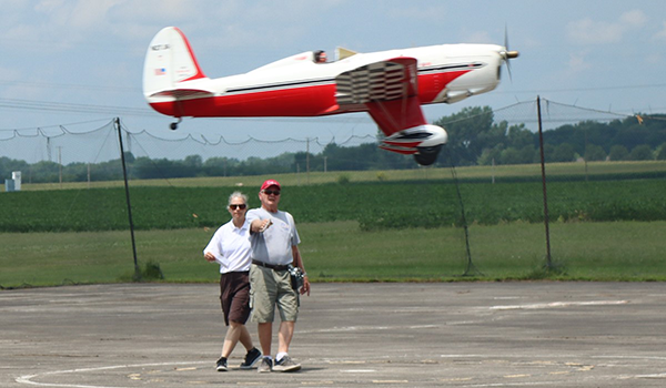 Allen flying his Ryan STA.