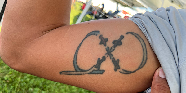 Misael Lopez’s tattoo, in case he forgets his Unknown!