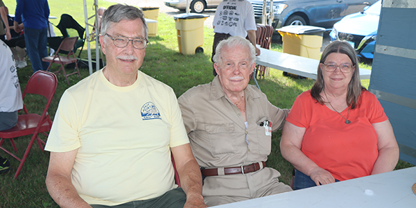 George Schaefer (L), Frank Beatty, and Valerie Schaefer (R).