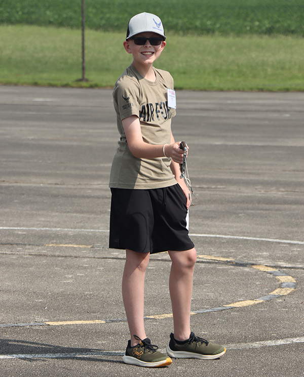 Christopher just before he flew his first solo flight!