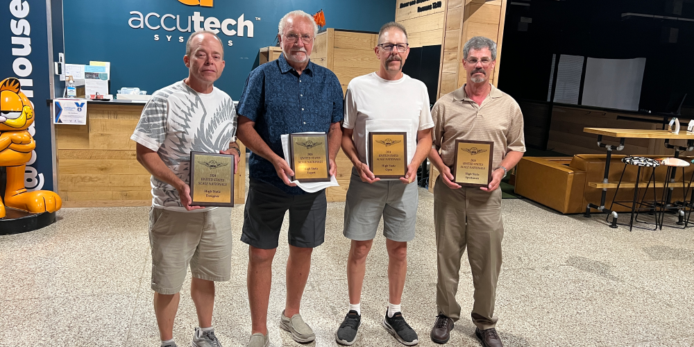 A group picture of the High Static award winners (L-R): Keith Numbers, Dale Arvin, Dave Marenberg, and Brian Peterson. Missing i