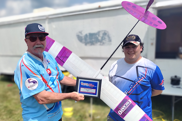 Gordon finishes first in F3RES, flying his Encanto sailplane.