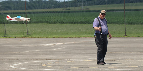 Dave Betz flying his 1/2a Scale Pawnee.