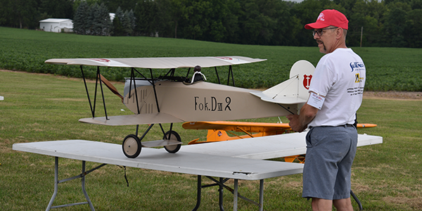 Dave Marenberg’s Fokker D.VII on the static table.