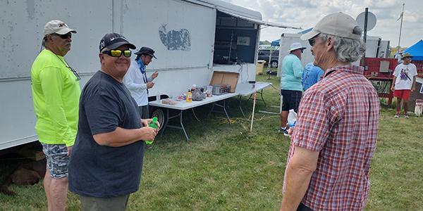 Gavin Trussell provided an industrial hotdog cooker for the League of Silent Flight’s lunch buffet.