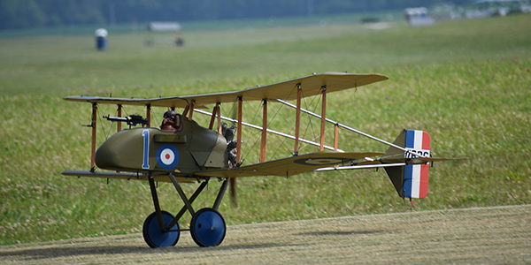 Royal Aircraft F.E.8—designed, built, and flown by Keith Numbers—breaking ground.