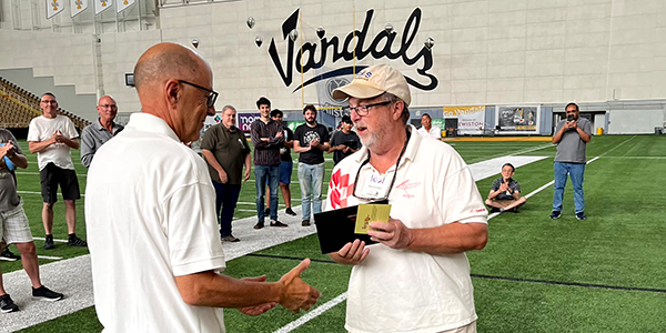 The award ceremony for the 2024 AMA Indoor Nats lightweight and glider events.