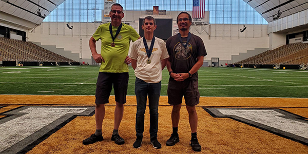 The 2024 Tagliafico World Cup podium (L-R): Arend Borst, third; Brett Sanborn, first; and Kang Lee, second.