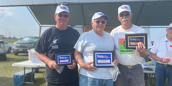 The F1P podium: Bob Hanford, third; Mike Fedor, second; and Jim Parker, first.