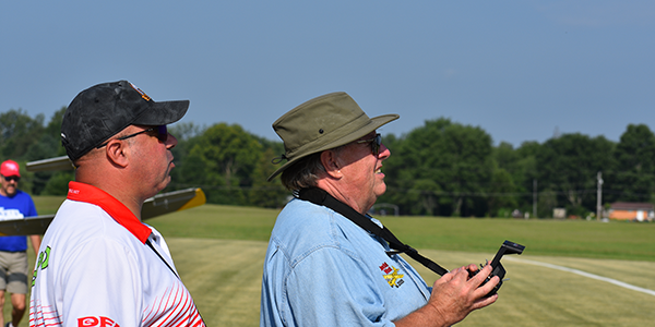 Helmut Schmitter from Canada and his spotter, Dan Landis.