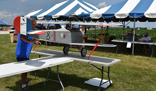 District III Vice President Randy Adams with his 1/3-scale Nieuport 17.