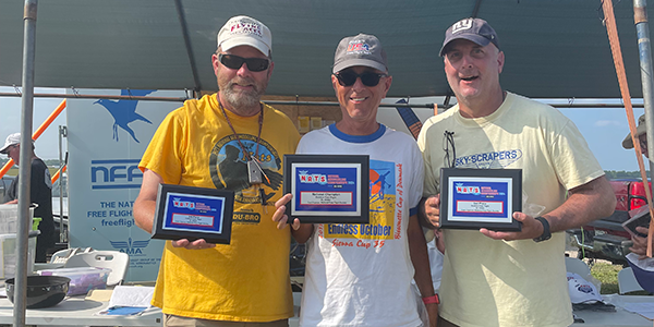 The HLG podium: Don DeLoach, third; Jan Langelius, second; and Ken Bauer, first.