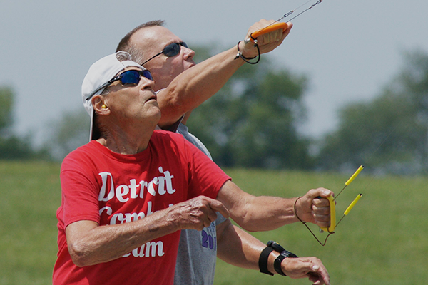 Steve Kott (in red) flying against Brian Stas. Steve just turned 80. It&apos;s been 25 years since he was last Fast Combat National C