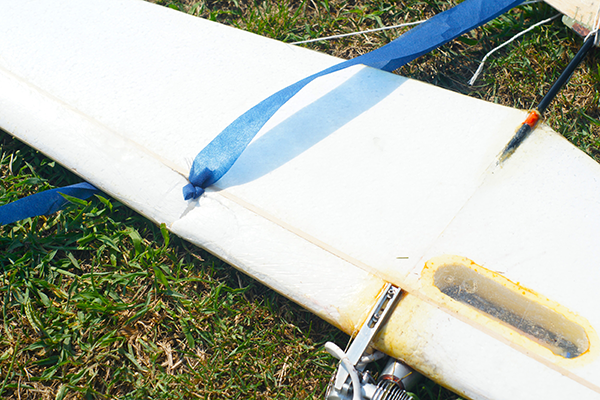 This is what a foam kill looks like, but in this case, the spar was damaged, rendering the airplane nearly unflyable.