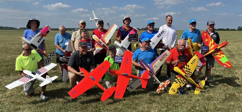 The 2024 AMA 421 EF-1 winners (L-R): Don Belfort, Mitchell Haupt, Zack, Rick, Cory, Chuck Andraka, Roy Andrassy, Leo, Jack Kane,