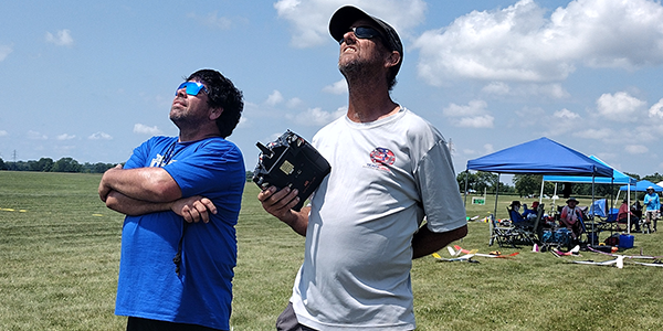 John, from AZ, concentrating on his sailplane.