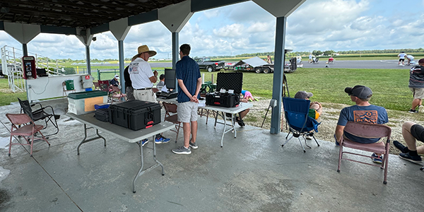 Bob Kane reviews some of the contest details at Site 1.