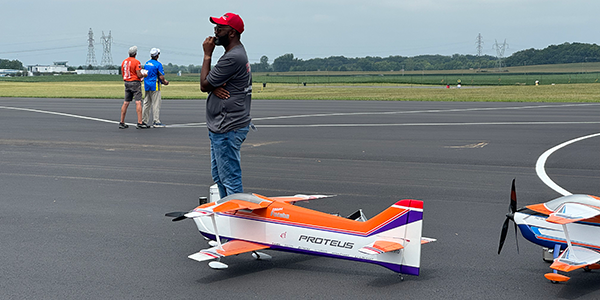 A.C. Glen is focusing before flying his Final F pattern in the semifinals. 