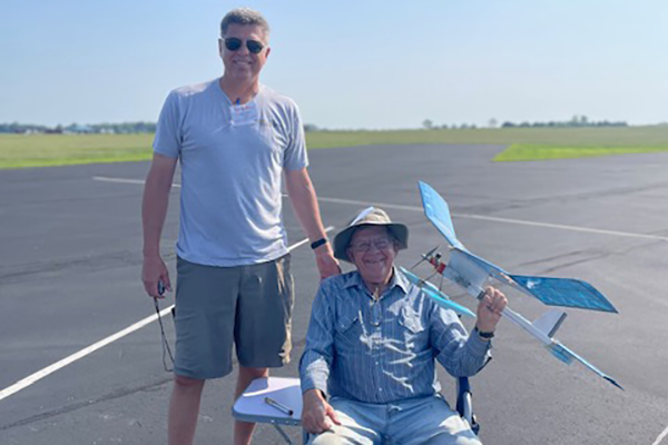 Bob Stalick (R) enjoying ROW with his son, Tom.