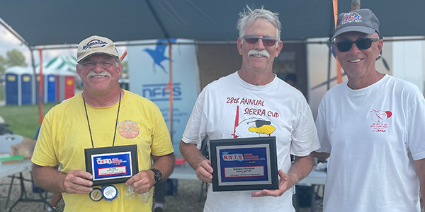 The F1H Glider podium (L-R): Steve Spence, third; Jim Parker, first; and Ken Bauer, second.