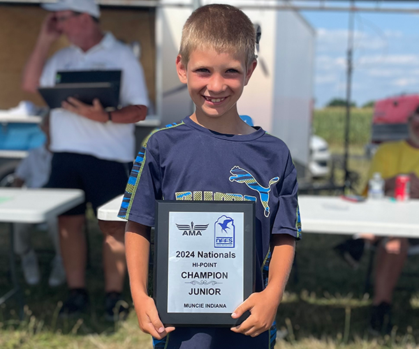 Caleb Finn is the 2024 AMA Outdoor FF Nats Junior Champion.