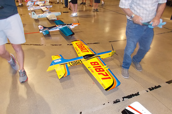 Kenny Steven’s airplane in the front row of appearance point judging.