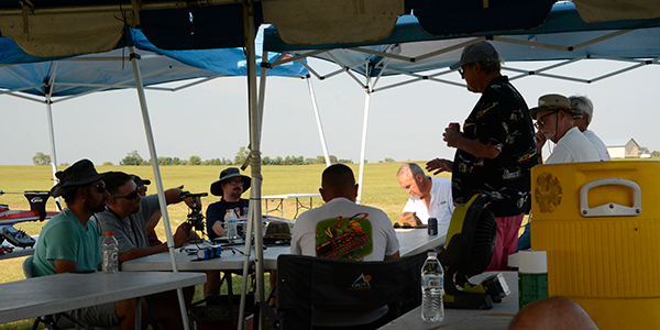 The American Radio Control Competition Helicopter Society team provided an impromptu clinic for competitors from experienced pil