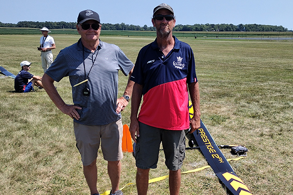 Brad Juntenen, of MN, and John Armstrong, of AZ, waiting to launch.