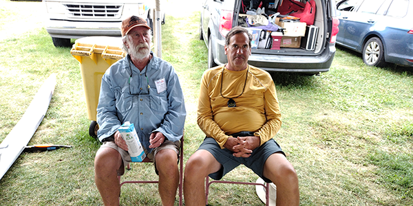  Philip Brister, of AZ, and Jim Rochette, of ME, enjoying a break between rounds.