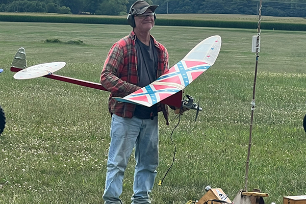 Tom Bell with his D Gas model.