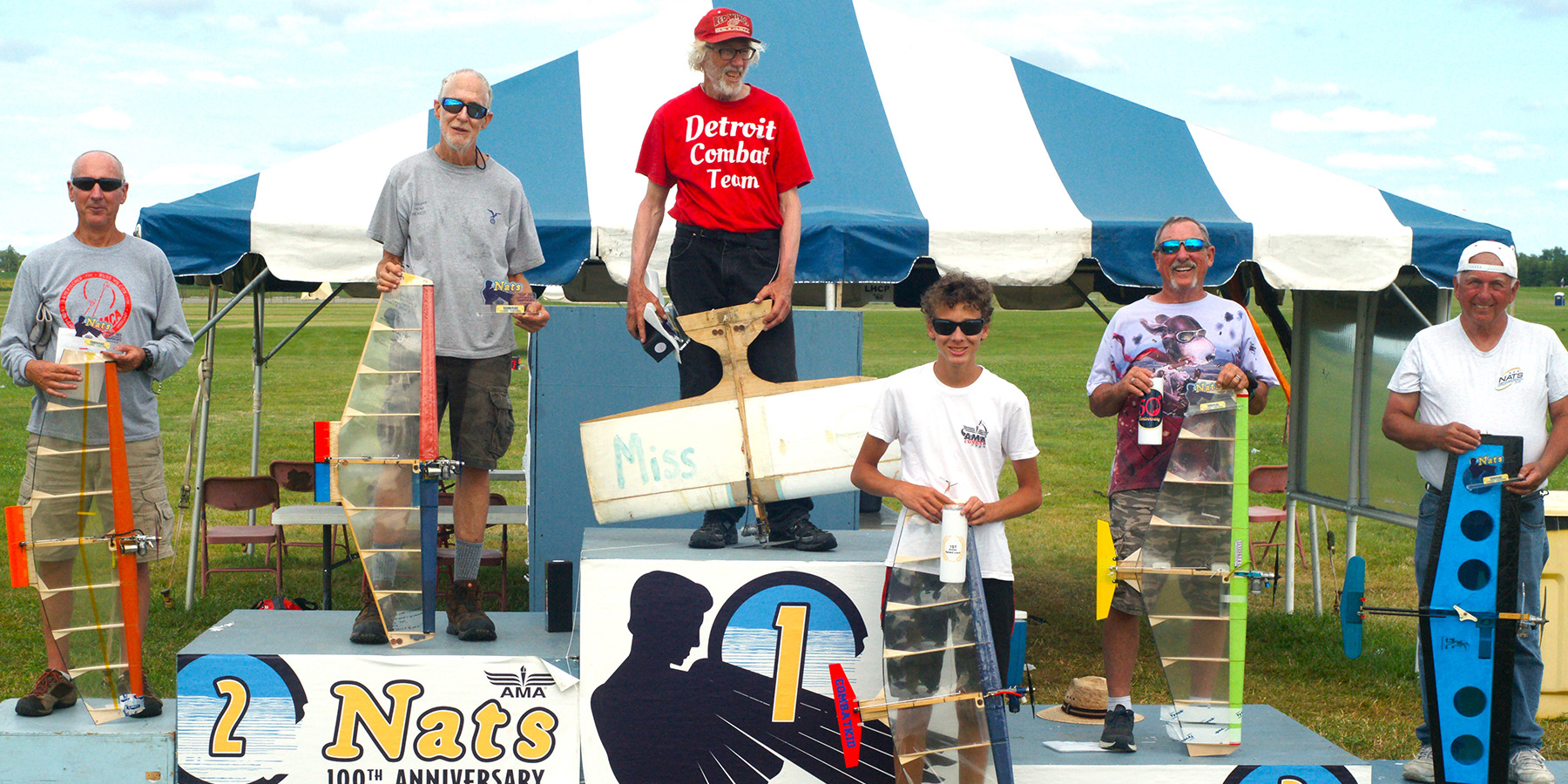 L-R: Leonardo Silva (fourth), Chuck Rudner (second), Ed Brzys (first), Andy Mears (third), Neil Simpson (fifth), Sam Londke (Top