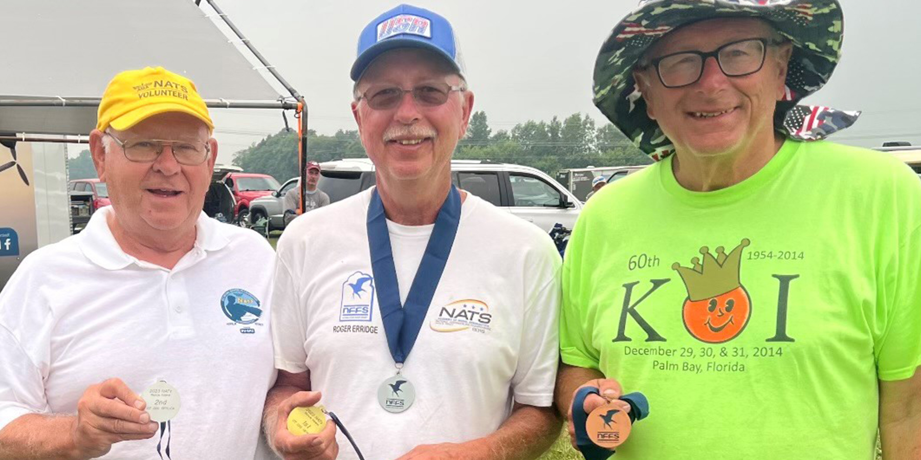 :] .020 Replica winners: (L-R) Mike Fedor (second), Roger Erridge (first), Denny Dock (third).