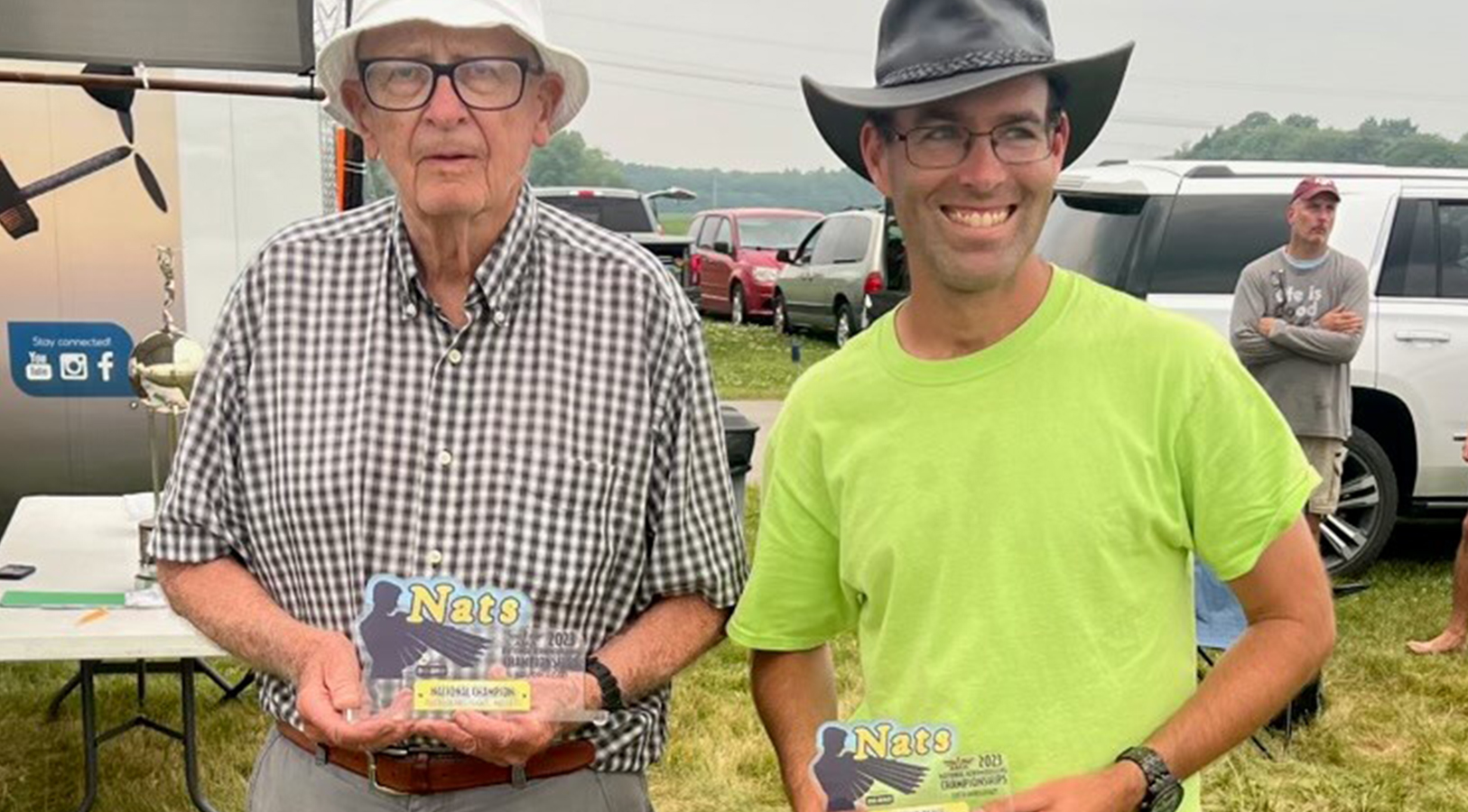 Moffett winner Bob Sifleet (left) with second-place finisher Josh Finn.