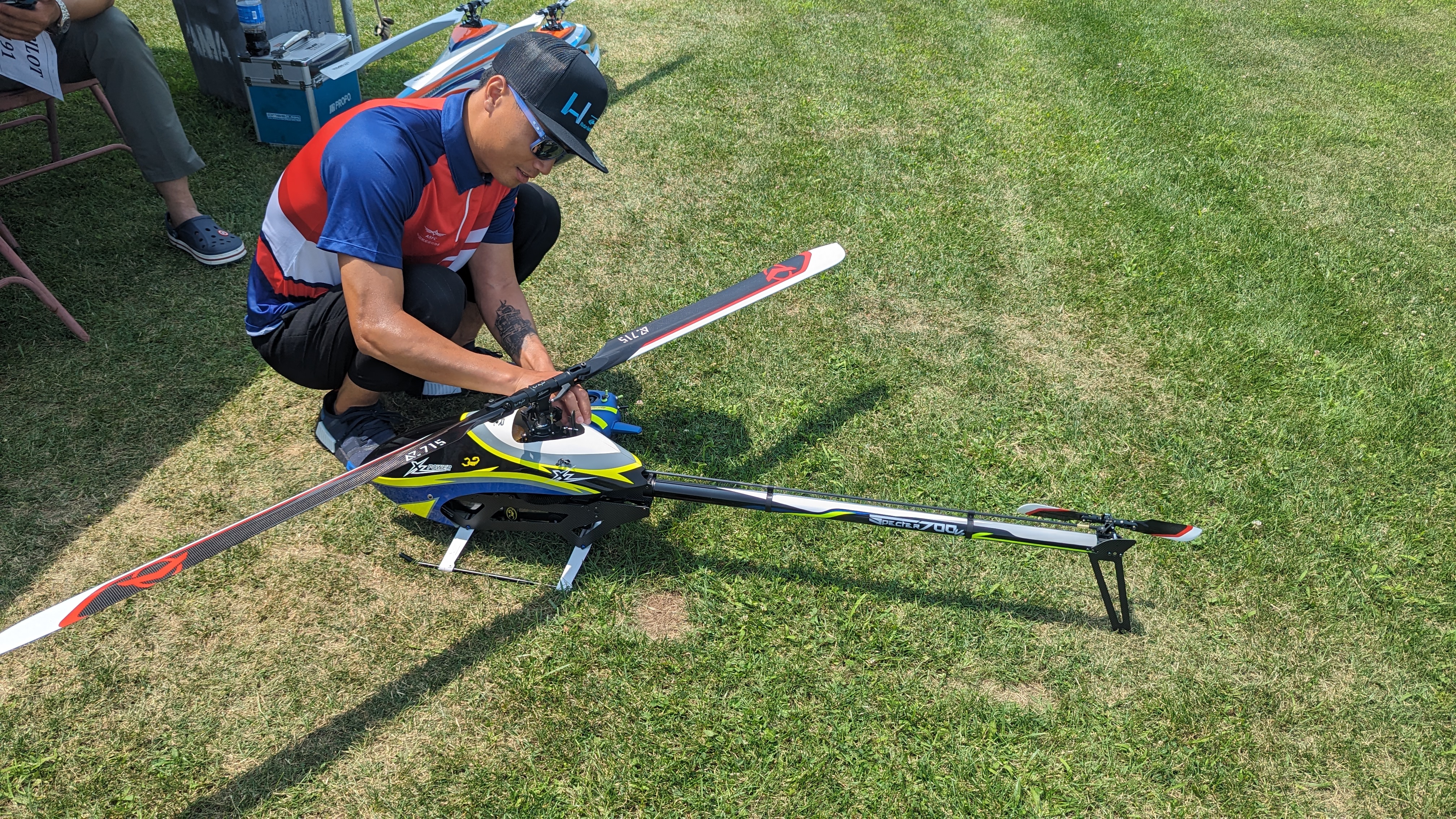 6.	Danny Wang getting ready for his F3N flight.