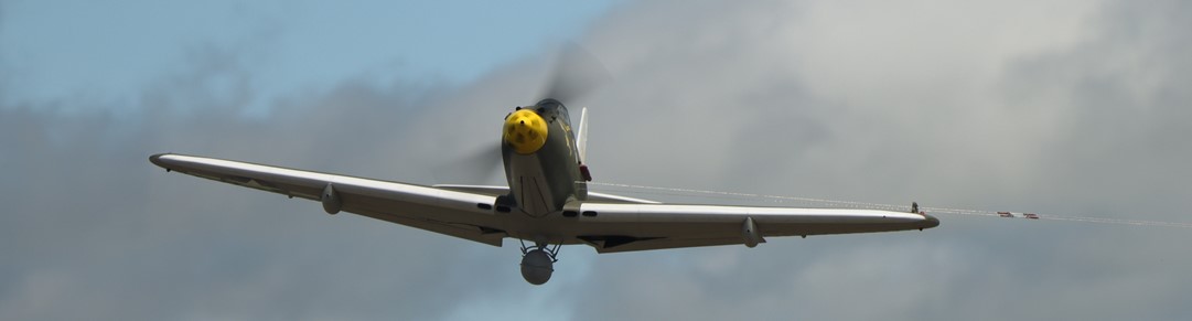 Head on view of the P-39 CL Scale coming around.