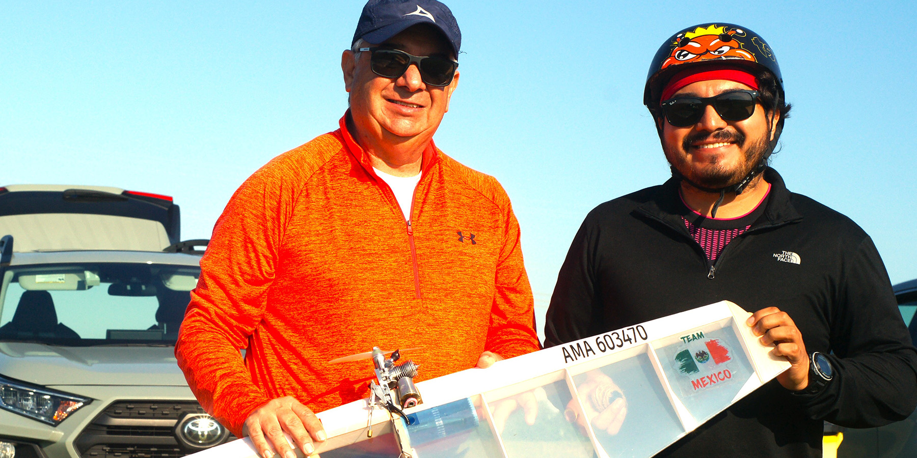 Ariel Quezeda and his father, Fred Quezeda, are part of Team Mexico. B