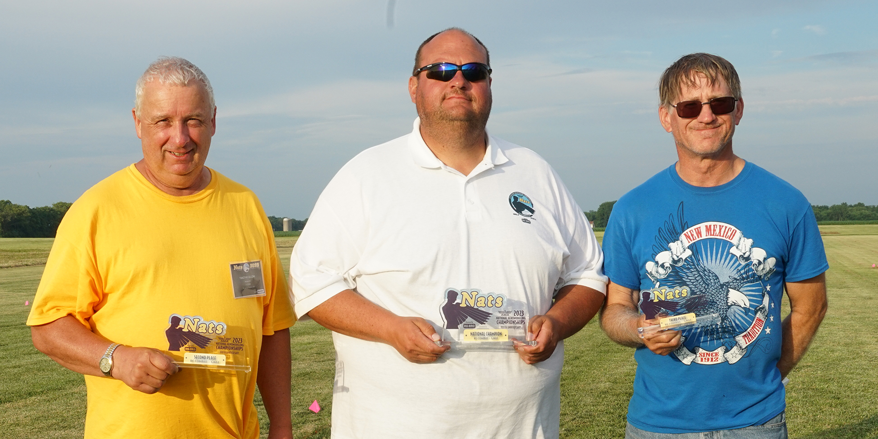 12.	GNAT awards. Tim Gillow (second), Will Drumm (first), and George Pritchett (third).