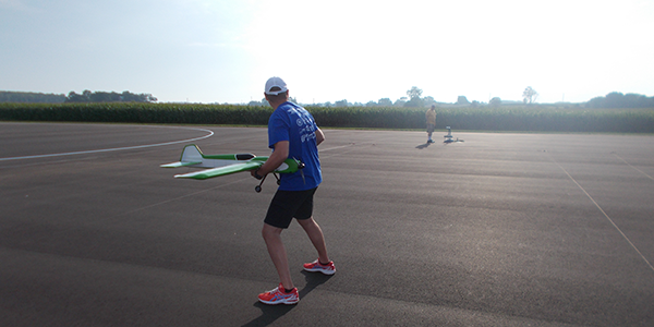 Christoph Holtermann, from Germany, does the dreaded pull test. This is where the pilot pulls 10 times the weight of the airplan