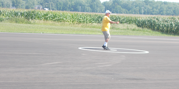 Howard Rush putting his airplane through its paces.