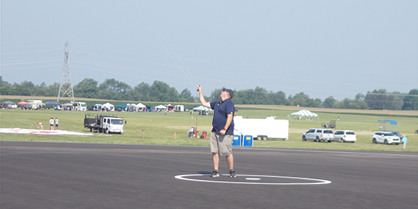 Joe Daley putting his airplane through its paces.