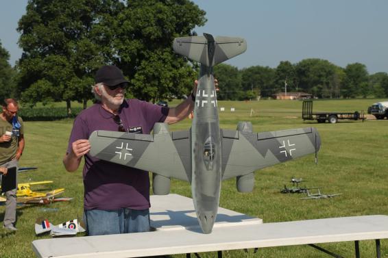 Steve Kretschmer with his Me-262 that was flown in Fun Scale with retracts and a bomb drop.