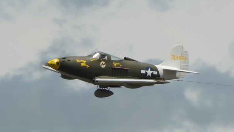 With the landing gear extended, the P-39 is getting ready to land