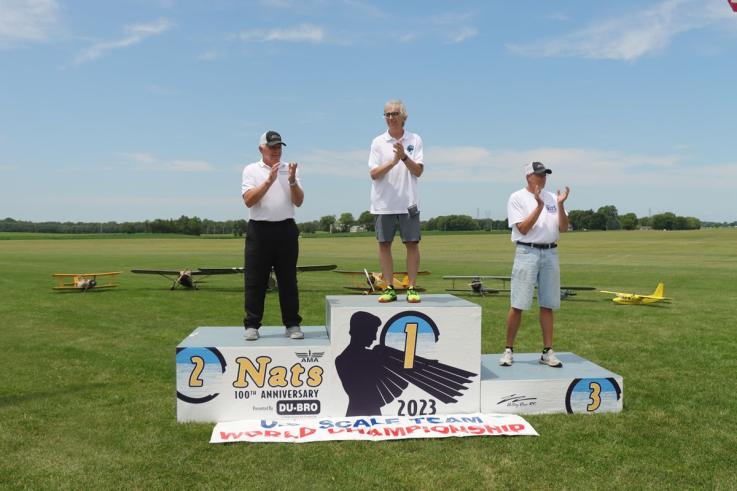  L-R: Our F4B CL Scale team: Allen Goff, Peter Bauer, and Mike McHenry.