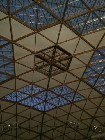 Skylights in the Dome at dusk.