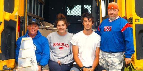 Andy Minor with Anna (age 16) and Austin (age 18). Brother Cary is on the far right. The rental van was packed to the roof with models. After five rounds, Austin is tied with Sam Londke 3-2 for the junior team member spot. Cary is 4-1 and Andy is 3-2. Sadly, Anna is out.