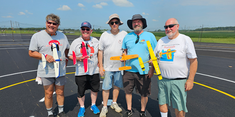 The Class 1 Mouse Race winners (L-R): Patrick Hempel, the author, Bill Bischoff, Doug Mayer from California, and Mike Hazel.