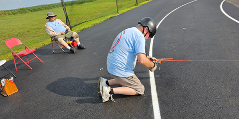 Charles Barnes Sr. prayed for quick restarts, but today, the racing gods were not listening.