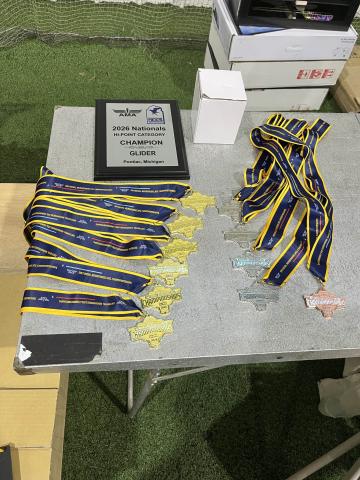 Don Slusarczyk’s prize table before the final round of awards. Don Slusarczyk’s prize table before the final round of awards.