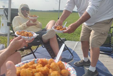 A hot dish respite after a hard day of flying.